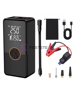 Стартер за кола компресор за гуми USB захранване LED светлина 4в1